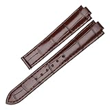 HCBBCEW Compatibile con il cinturino for orologio in coccodrillo BALLON BLEU DE CARTIER(Coal Black,20mm)