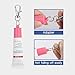 Keychain Cap Compatible with Aquaphor 0.35 oz Lip Repair, Portable Holder Keychain Cap Compatible with Aquaphor Lip Balm（Blue+Pink）