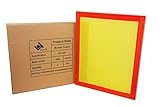 20 x 24 Inch Pre-Stretched Aluminum Silk Screen Printing Frames with 305 Yellow Mesh (2 Pack Screens)