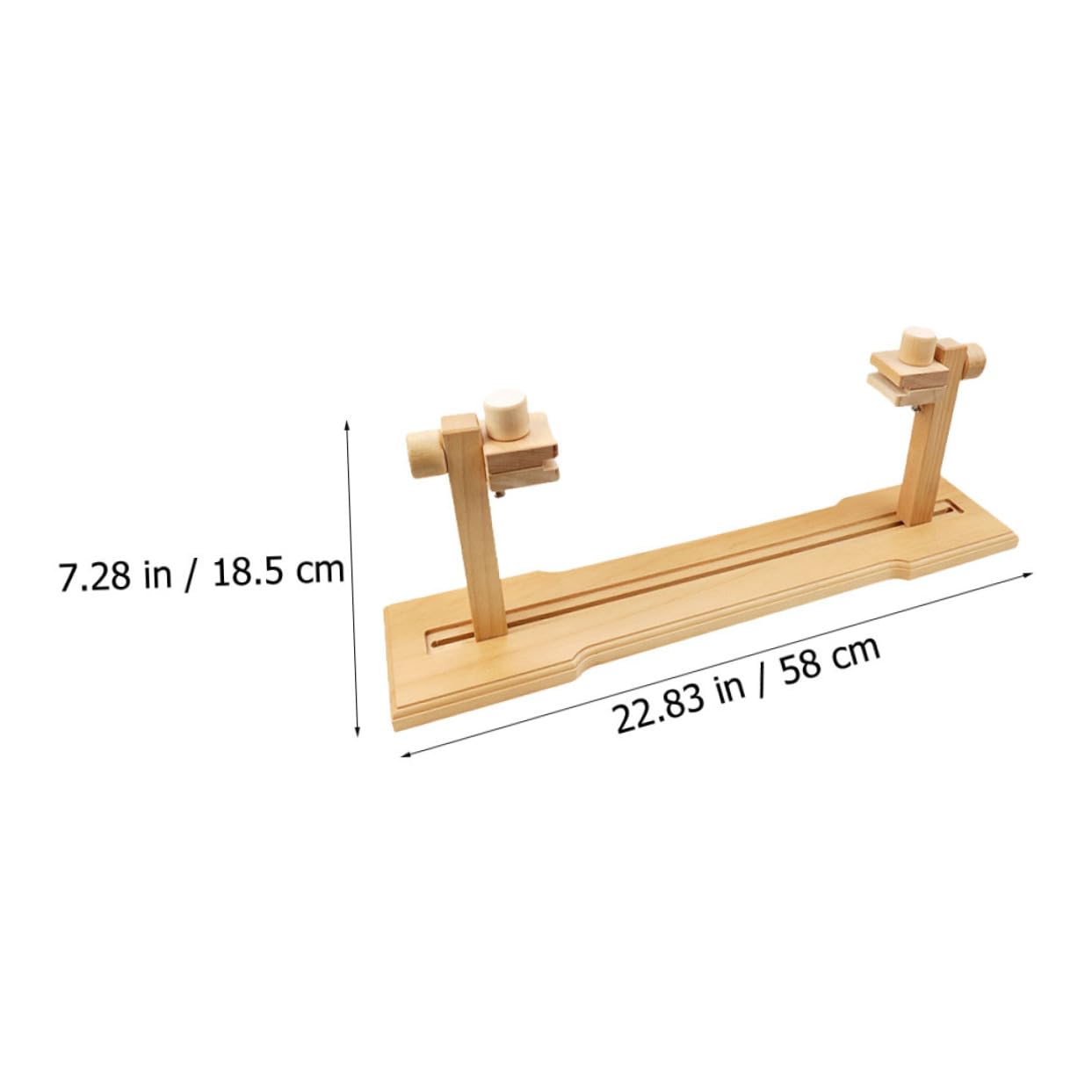 KALLORY Adjustable Embroidery Rack Beech Cross Stitch Stand 38.5cm Frame Support Easy to Assemble