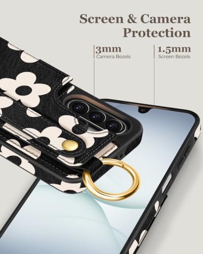 Petitian for Samsung Galaxy A17 5G Wallet Stand Case, White Flower - image 6