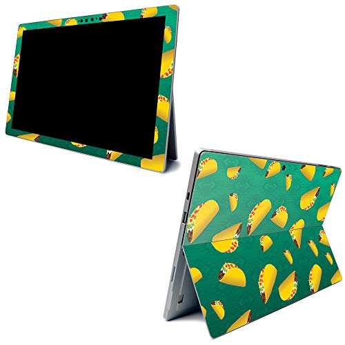 Image of MightySkins Carbon Fiber Skin for Microsoft Surface Pro 7 - Tacos | Textured Carbon Fiber Finish | Easy to Apply, Remove, and Change Styles | Made in The USA