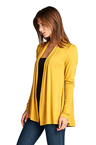Image of Women Casual Open Front Long Sleeve Lightweight Softest Viscose Made from Bamboo Cardigan