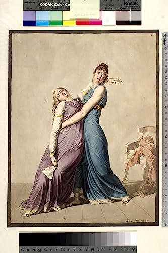Affiche Toile art portrait de femme décoration salon moderne tableau Eckersberg 60x90