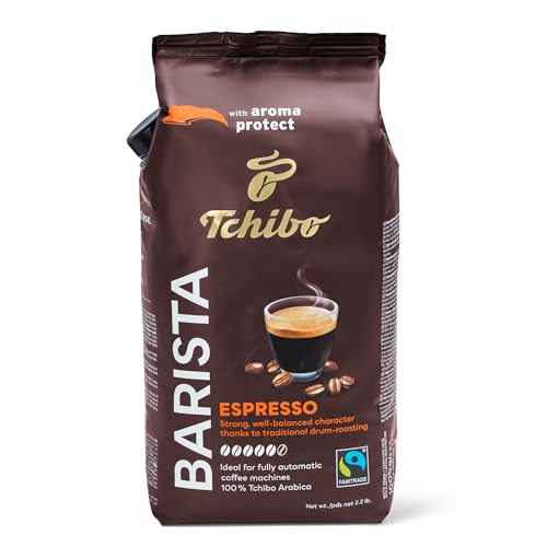 Tchibo Whole Bean Coffee - Barista Espresso - Dark Roast for a Bold European Style Coffee - Intensity 5/6