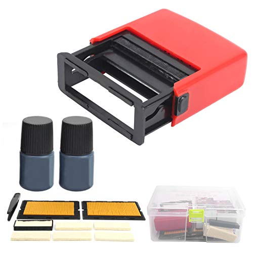 Fafeicy Codificación de Máquina de Fecha Impresión Código de Estampado de Tinta Manual Ajustable Impresora Portátil Industrial Suministros de Herramientas Sello de Caducidad de Secado Rápido Código