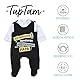 TupTam Unisex Baby Strampler Set Spruch Mamas & Papas Schatz, Farbe: Ich versuche mich zu benehmen... / Schwarz, Größe: 62