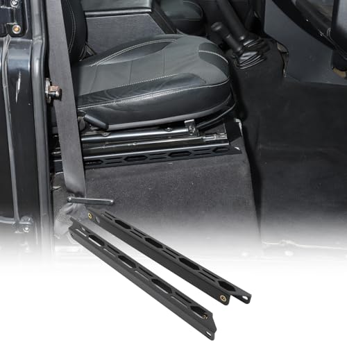 Black Carbon Steel Car Seat Mount Bracket Compatible with Land Rover Defender 2004-2018 Adjustable Automotive Seat Mounting Brackets,Car Front Side Mount Brackets for Seats