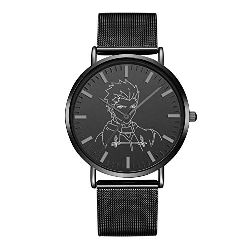 Preisvergleich Produktbild Armbanduhren Schicksal Glücksstein Anime Um Männer Und Frauen Wasserdicht Modetrend Kinder Geschenk Uhr Black Steel Strip B