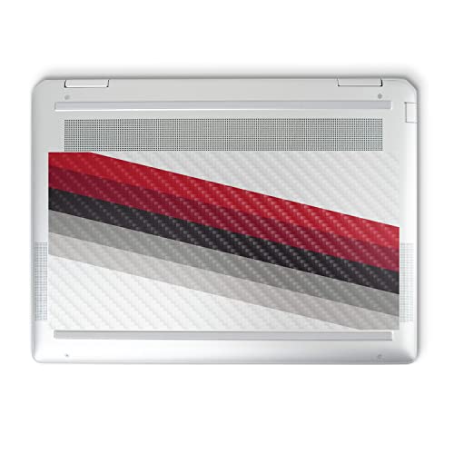 Image of MightySkins Carbon Fiber Skin Compatible with HP Spectre x360 14 inch (2022) Full Wrap Kit - Slant Stripes | Protective, Durable Textured Carbon Fiber Finish | Easy to Apply | Made in The USA