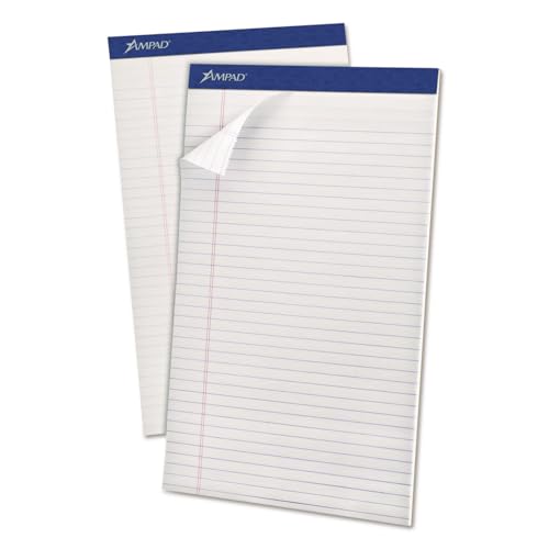 Bloc-notes perforé Ampad 20330 blanc 50 feuilles grand format pour le bureau