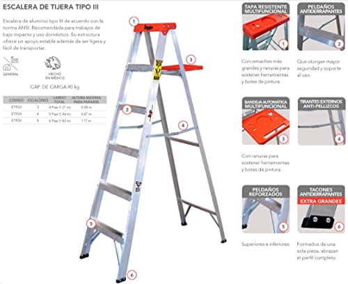 Precio de Escaleras de Aluminio Tipo Tijera 12 Imagen adicional