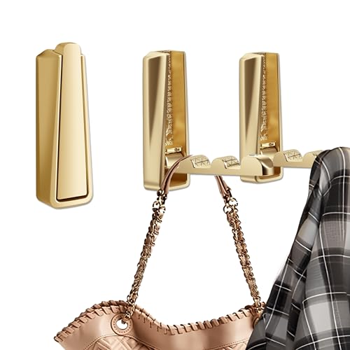 BBLFU 3Pcs Minimalist Folding Wall Hooks, Heavy Duty Zinc Alloy