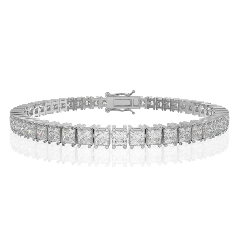 Anayra Fine Silver Jewellery 925 Sterling Silver Beauty Tennis Bracelet For Women - Minimalist Jewellery Aesthetic Sterling Silver Bracelet For Women | Hallmark Certified (B09W2PVR67) Amazon Price History, Amazon Price Tracker