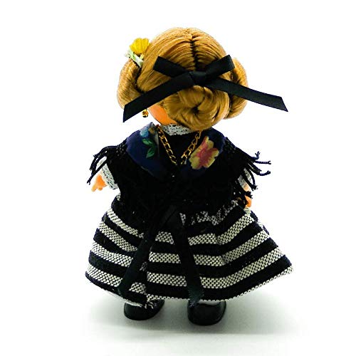 Muñeca Regional Extremeña 15 Cm | Vestido Típico De Extremadura, España, Colección Artesanía