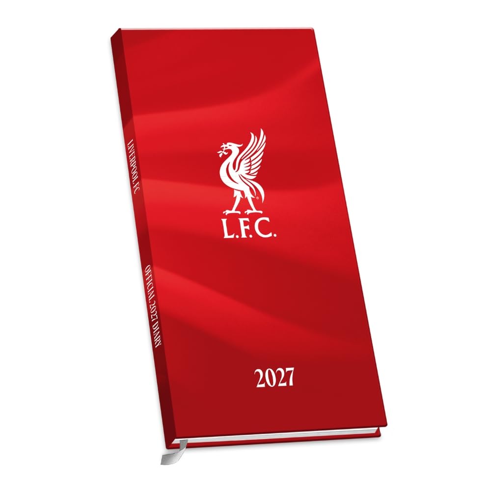 Liverpool FC 2027 Slim Diary Official Licensed Football Club Diary, Week-to-View Layout, Compact Slim Format, Iconic Liverpool FC Club Colours, Everyday Diary for Reds Fans