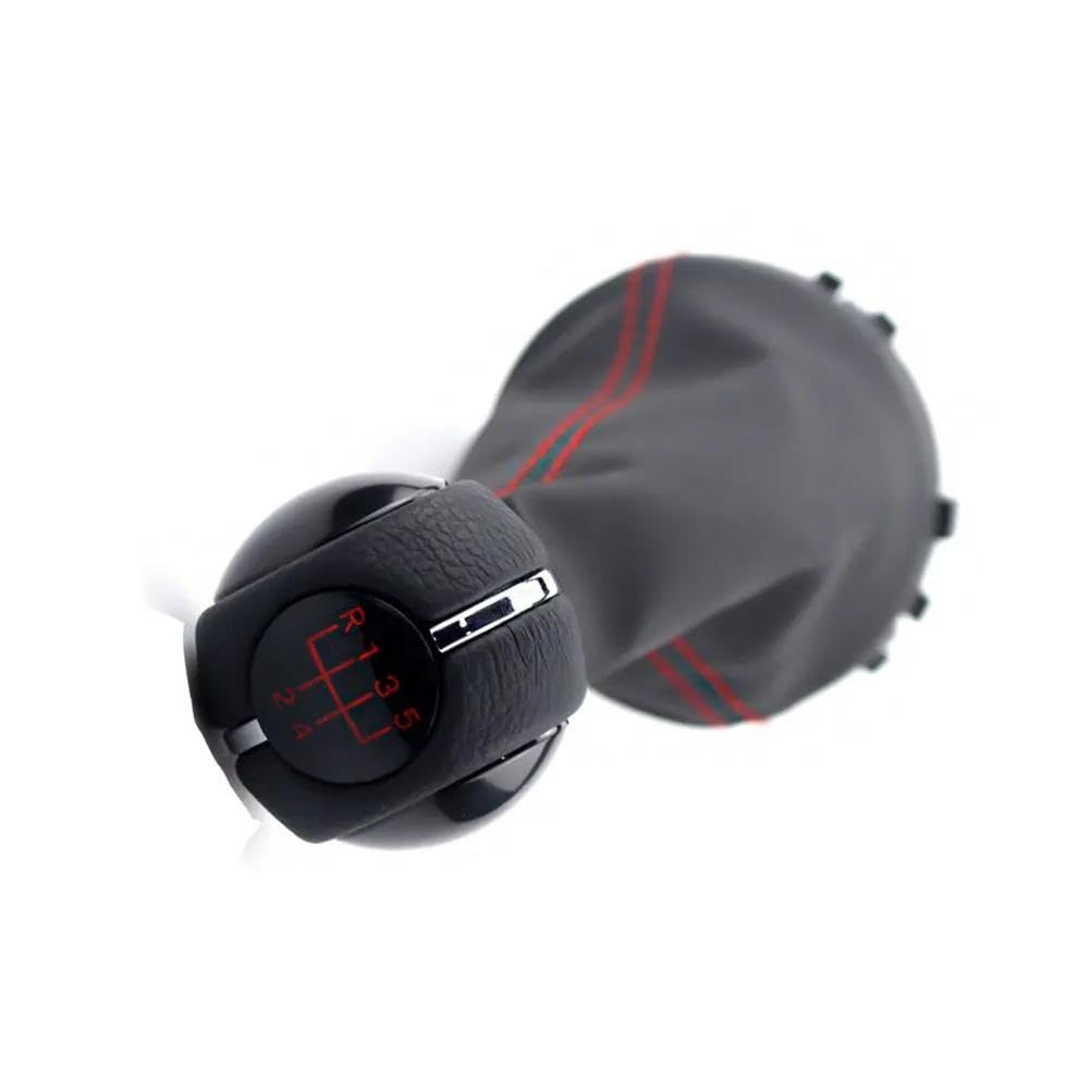 POANBCGY Shift Ball Joint Car Gear Shift Knob Shifter Lever Cover Gaitor Leather Boot for Mini Cooper F55 F56 F54 F60(R12345 red)