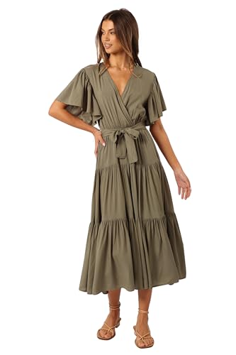 Petal & Pup Women's Barker Dress, Olive