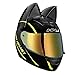 Casco Per Orecchie Di Gatto Da Moto Con Occhiali Antivento E Bluetooth,Certificato DOT,Caschi Con Protezione Sicura Per Quattro Stagioni,Per Scooter Elettrico Per Uomo E Donna H2,M