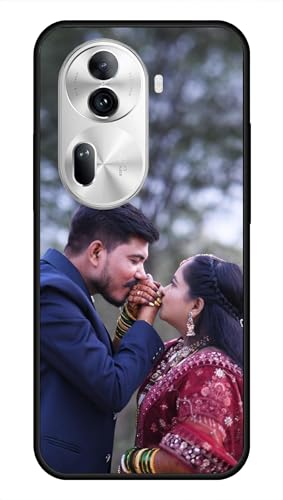 Image of NDCOM for Customised Oppo Reno11 Pro 5G Back Cover | Luxury Reno11 Pro Phone Case | Mobile Cover DIY Personalised Photo Design | Customized Gift Custom Text Name Printed Glass Case