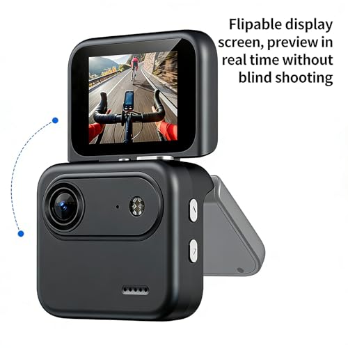 Aytdhfrn Multi-functional Flip Screen Action Camera 4k 360 miniatura 5