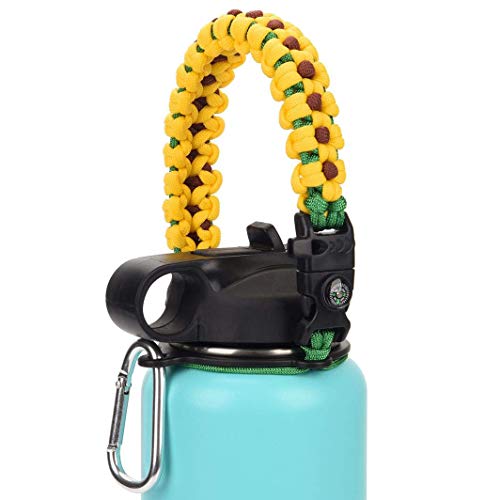 X-CWLTEZ Paracord Handle for Hydro Flask & More Wide Mouth Water Bottles(12oz-64oz), Durable