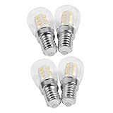 Operitacx 4 Stück Teiliges LED Kühlschrank Licht mit Kleinem Schraubsockel Energiesparende Leuchte für Kühlschrank Nähmaschine Warmweiß Niedrige Wärmeentwicklung Einfache Montage