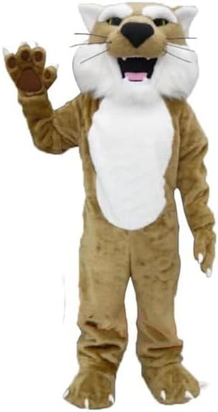 Authentic Brown Bobcat Mascot Costume for Sports and Entertainment