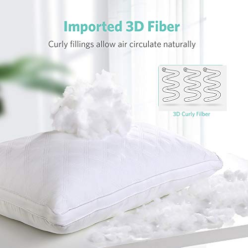 Sable Pillows for Sleeping 2 Pack,Hotel Quality Bed Pillows,Down Alternative Pillows for Side and Back Sleepers,Soft and Supportive Pillows Queen Size