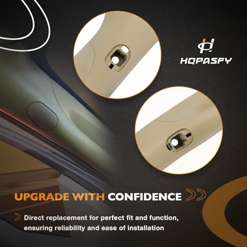 HQPASFY A Pillar Interior Trim Handle Passenger Side Compatible with 2004-2008 Ford F150 2006-2008 Lincoln Mark LT A Pillar Grab Handle Replace# 4L3Z1503598AAC, 4L3Z-1503598-AAC (Beige) by HQPASFY - Image 5