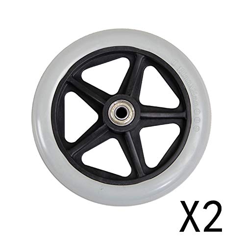 EIN Paar manuelle Rollstuhl Vorderrad 6 Zoll 7 Zoll 8 Zoll Universal Rollstuhl Vorderrad kleines Rad Vollreifen Kleiner Reifen