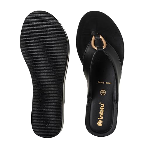 Image of inblu Stylish Fashion Slipper for Women | Comfortable | Lightweight | Anti Skid | Casual Office Footwear (BM60)