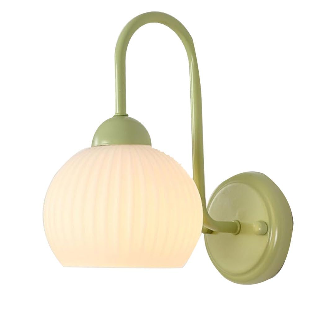 Aplique de pared de cristal de estilo nórdico, pantalla de lámpara de pared personalizada de una sola cabeza, lámpara de pared de techo con base E27, accesorios de iluminación de decoración