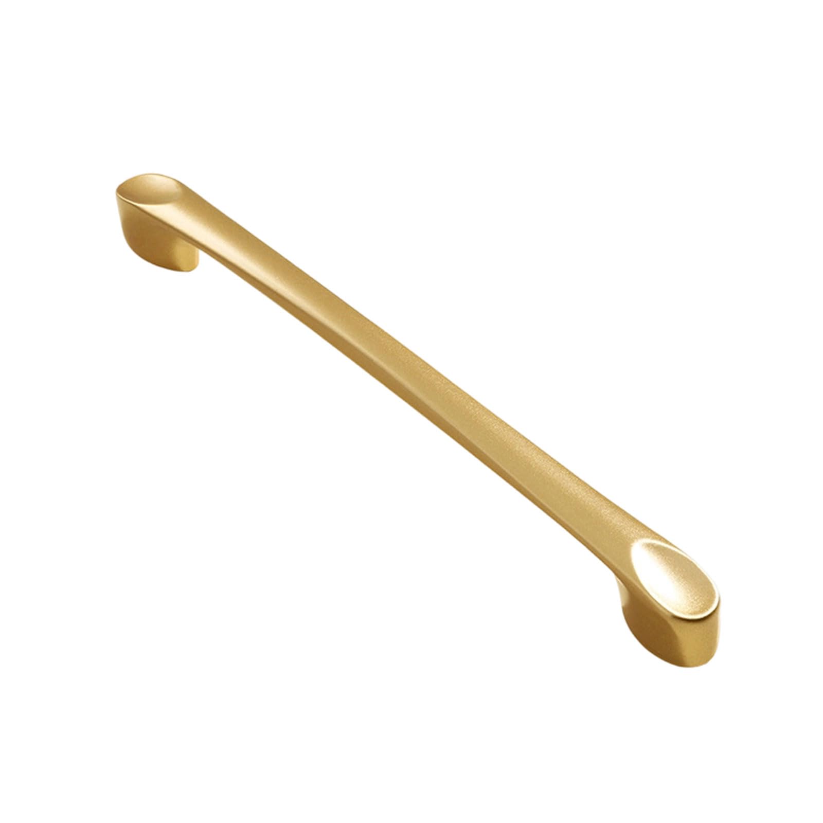 Zbiianxer 160 Hole Gold 2Pcs Simple Furniture Decorative Handle Aluminum Alloy Cabinet Knob Wardrobe Pulls Drawer Hardware Handles And For Dressers Simple