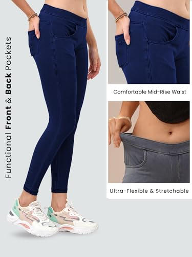 Lyra Cotton Knitted Women's Jeggings with Pockets | Fashionable Comfortable Stylish Casual Pant | Trendy Slim-Fit Trousers4