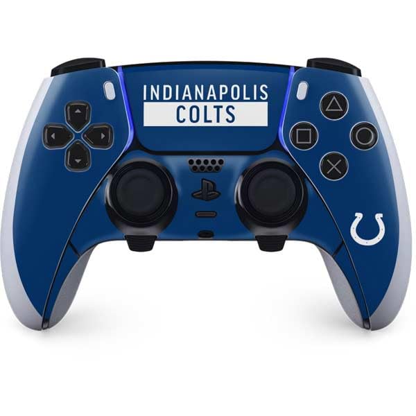 Skinit Decal Gaming Skin Compatible with PS5 DualSense Edge Pro Controller - Officially Licensed NFL Indianapolis Colts Blue Performance Series Design