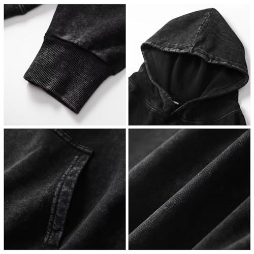 Men's Cotton Washed Vintage Hoodies Hipster Casual Hooded Sweatshirt Long Sleeve Pullover Sweaters Oversized Hoodie3