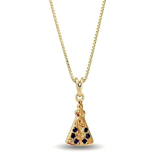 Corrente com Pingente de Nossa Senhora Cordão Folheado CL42