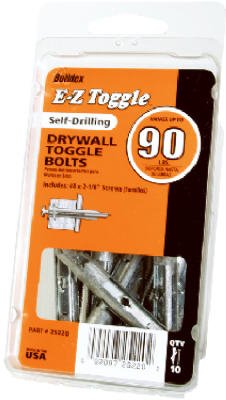 Toggle Lock 100 Pan Head Phillips Heavy Duty Self Drilling Drywall Anchors with Screws (10-Pack)
