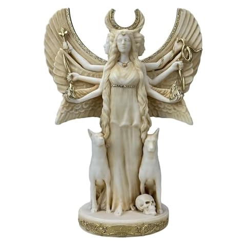 Handmade Hecate Goddess Sculpture in Patina Cover