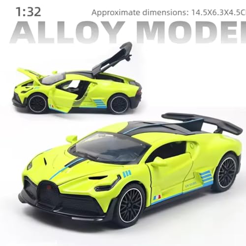 Image of Bugatti Divo 1:32 Exclusive Alloy Metal Pull Back Die-cast Car Diecast Metal Pullback Toy car with Openable Doors & Light, Music Boys Gifts Toys for Kids【Colors as Per Stock】