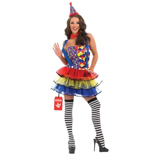 fun shack Clown Costume for Women, Colorful Outfit for Parties, Fun Attire for Events, Dress Up, Large