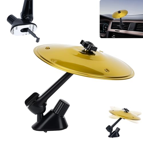 mobumeia Auto Crash Becken, Lustiges Auto Mini Trommel Cymbals Musikinstrument Car Cymbal Air Vent, Einfache Installation - für alle Arten von Fahrzeugen