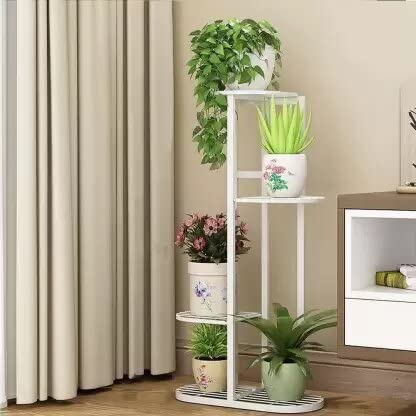 Bee Creative Plant Stand for balcony home decor (7/5 Tier White) (B0B3NJ3PQB) Amazon Price History, Amazon Price Tracker