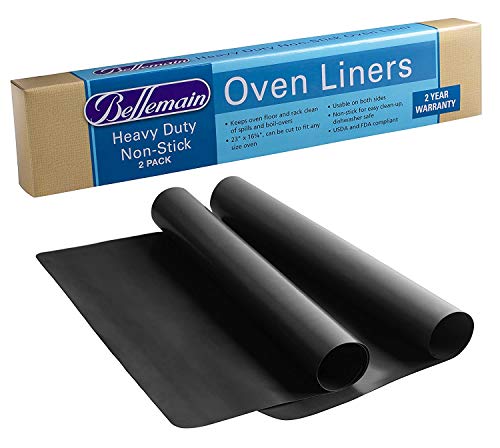 2 Pack Large Non-Stick Oven Liners Heavy Certified BPA and PFOA Free by Bellemain
