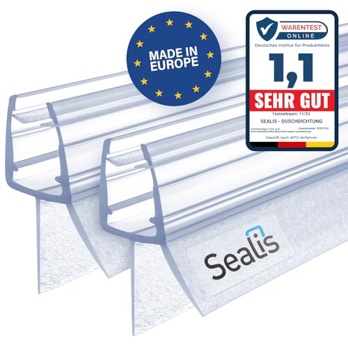 Sealis Duschdichtung 2x70cm - Duschtürdichtung für 5mm/6mm/7mm/8mm...