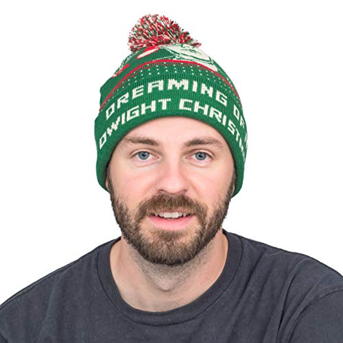 Ripple Junction The Office Dreaming of a Dwight Christmas Beanie Hat Green