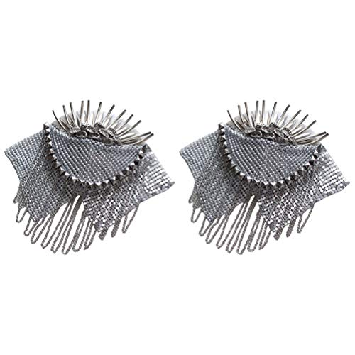 KESYOO 2Pcs Lapel Pin for Enamel with Hanging Chains Epaulet Brooch Suit Stud for Men Woman Adult