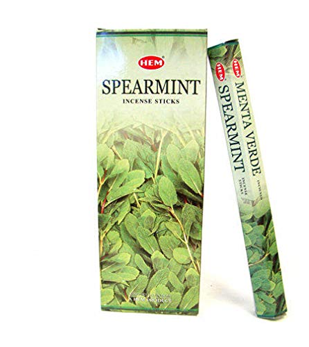 Lot de 80 bâtonnets d'encens Menthe Verte, Ourlet, 4 Tubes de 20 bâtonnets = 80 fraicheur Cover