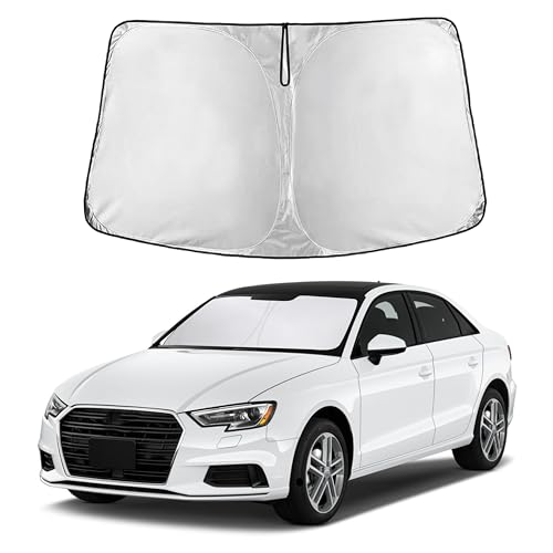 Image of EcoNour Custom Windshield Sun Shade for Audi A3 2014-2020 | Premium Sedan Front Window Heat & UV Shield | Foldable Multi-Layer Sun Cover